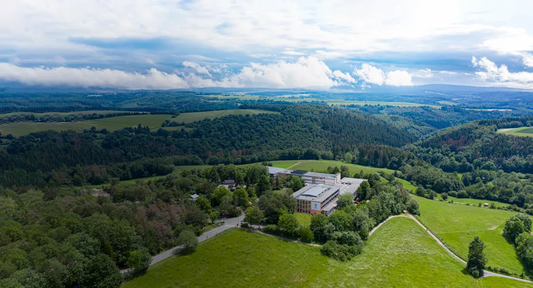 shree peetha nilaya ashram viewed from the sky
